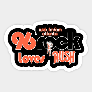 WKLS 96 Rock Atlanta loves RUSH! Sticker